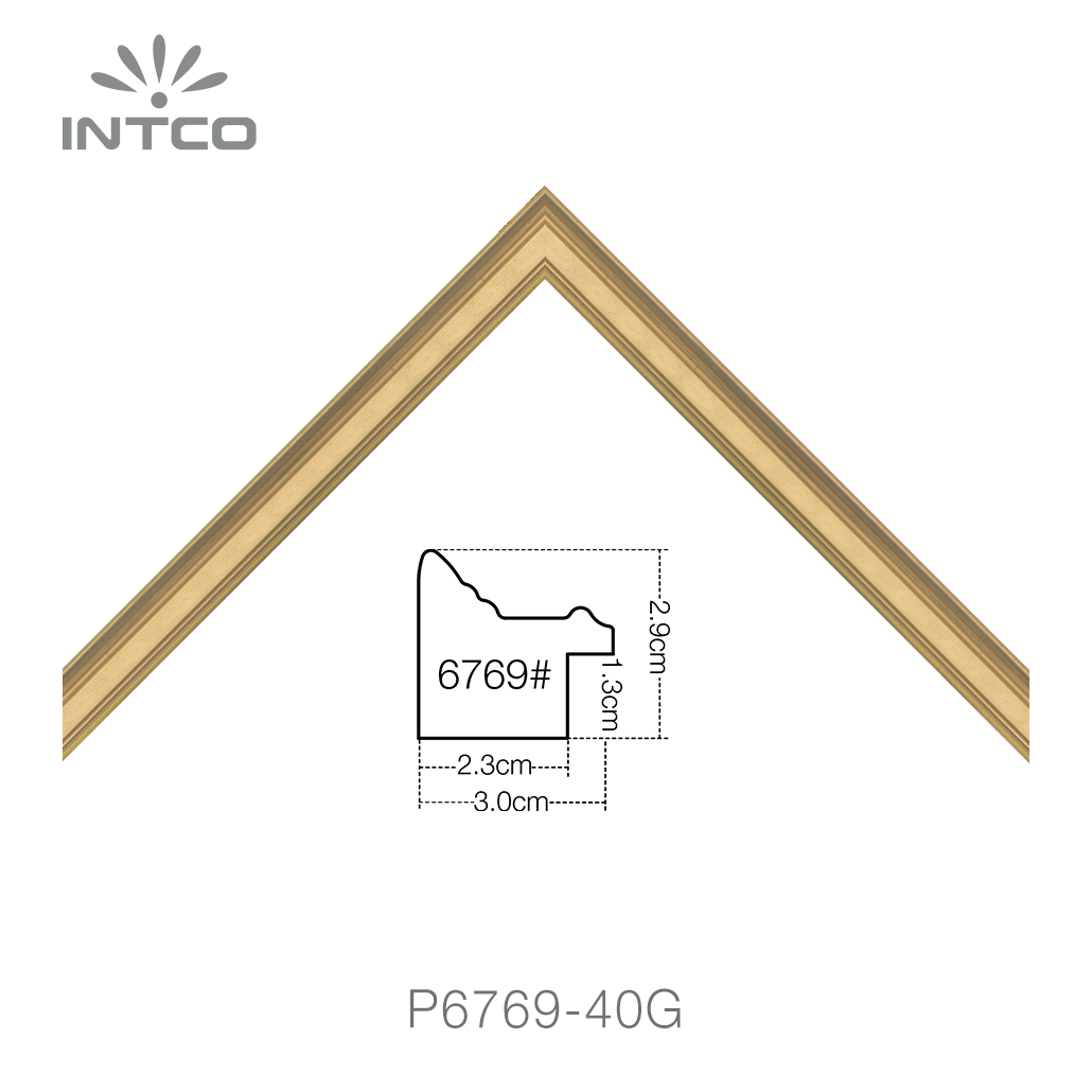 gold unfinished picture frame moulding