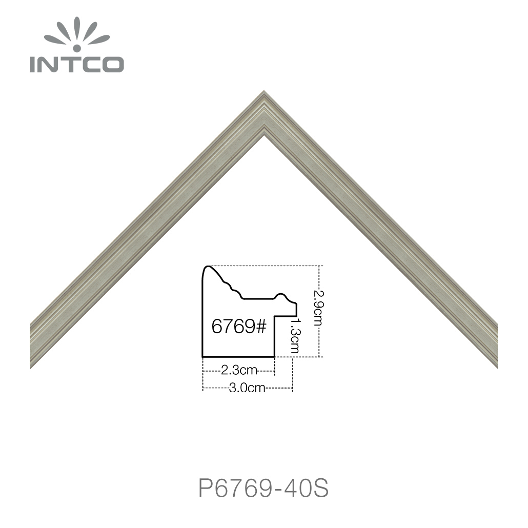 silver unfinished picture frame moulding