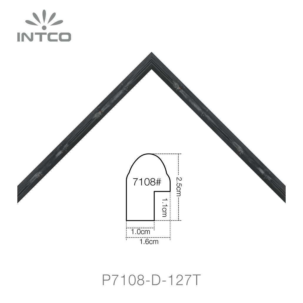 black unfinished picture frame moulding