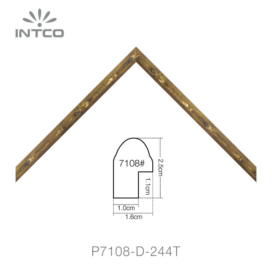 gold unfinished picture frame moulding
