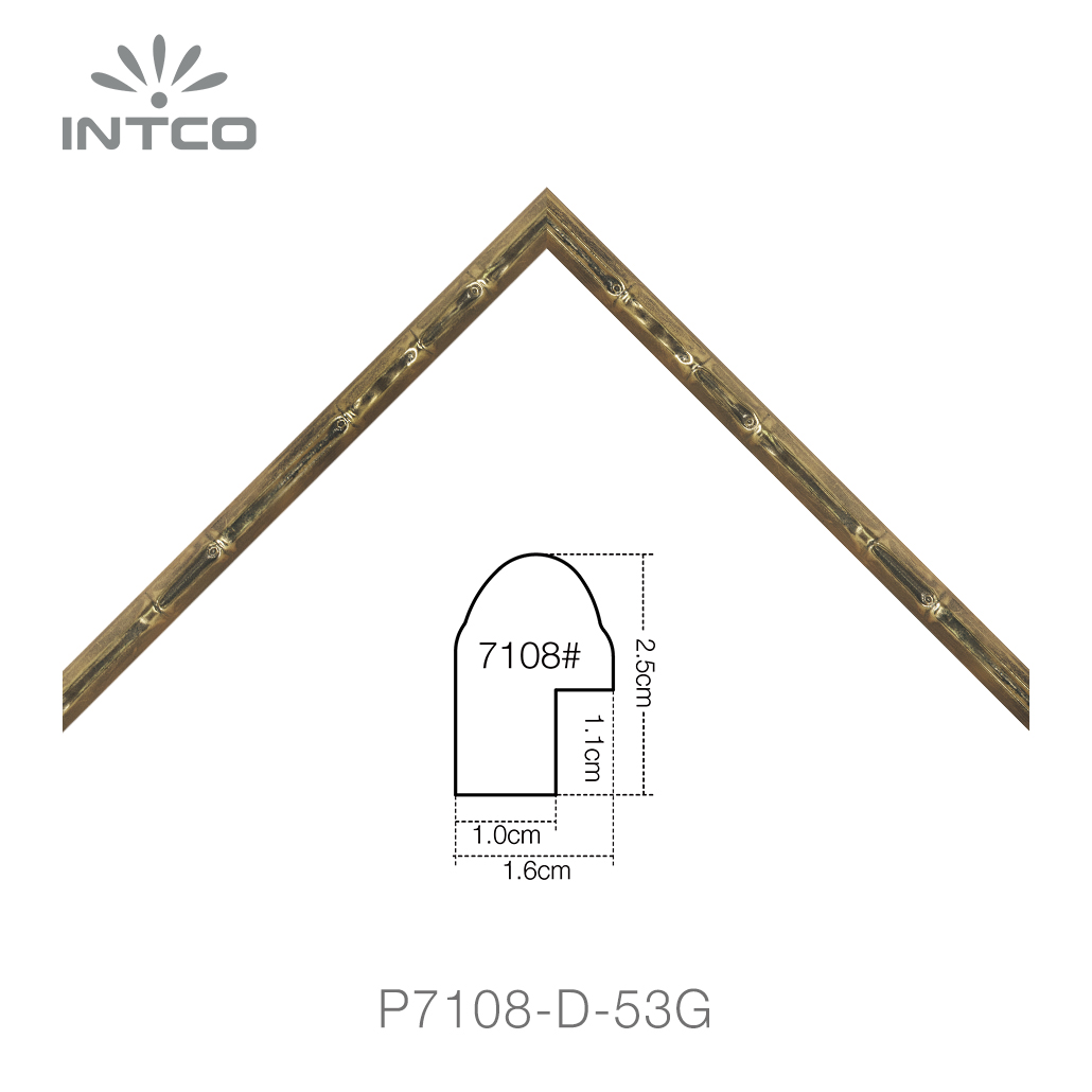 gold unfinished picture frame moulding