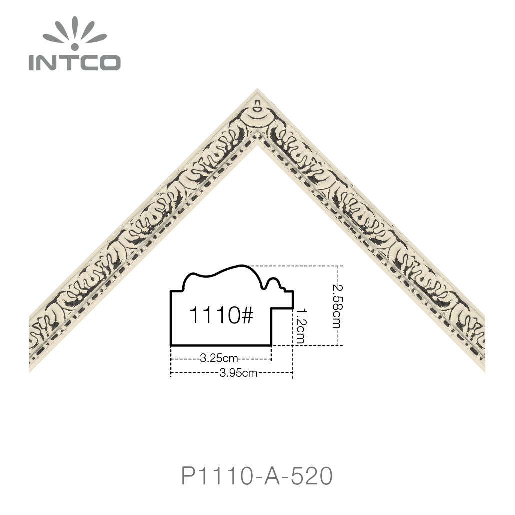 Antique Picture Frame Moulding P1110A520 1 9/16"W Ornate Picture