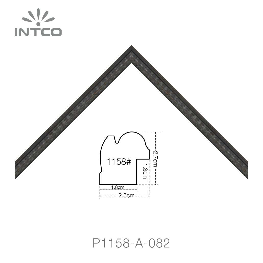 black unfinished picture frame moulding