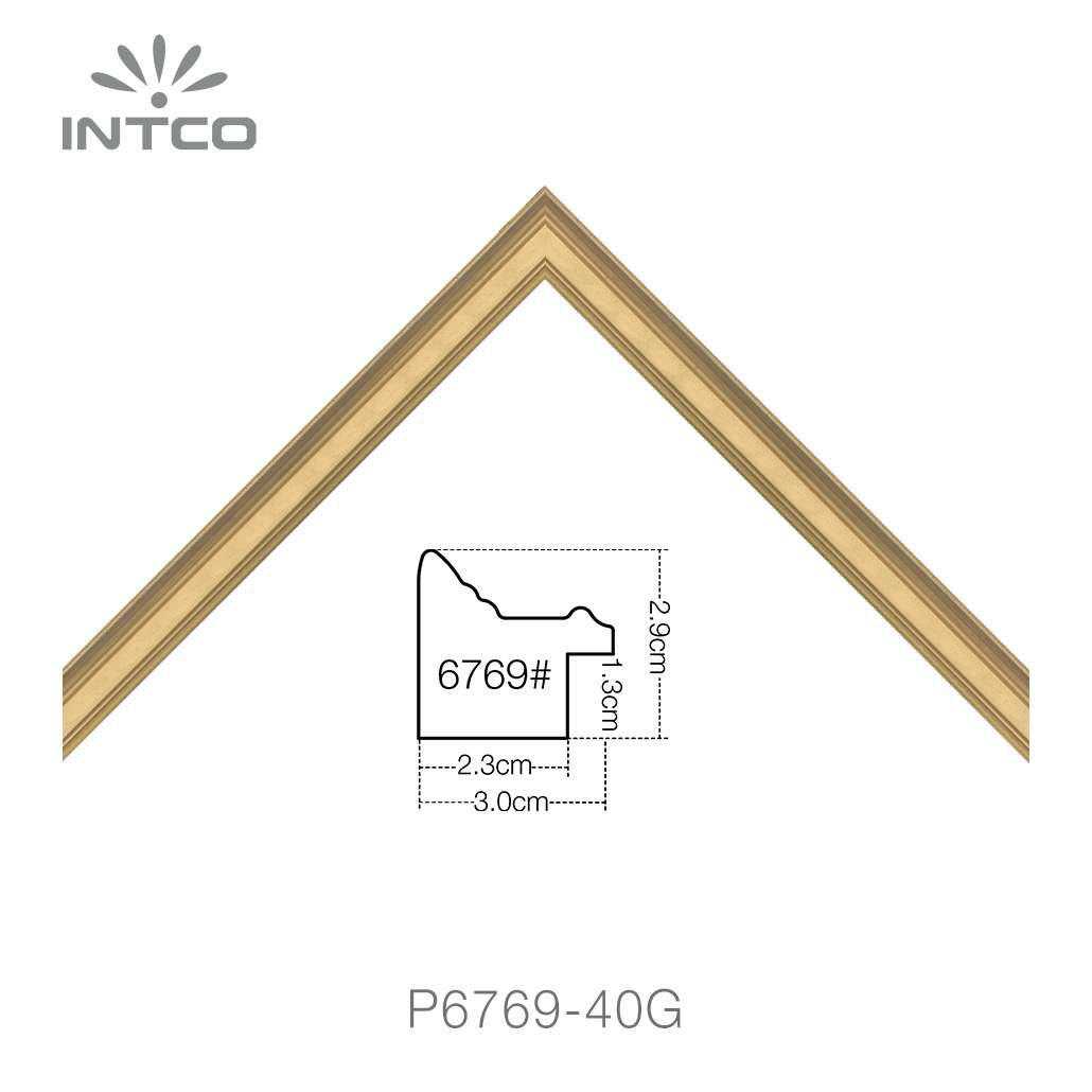 gold unfinished picture frame moulding
