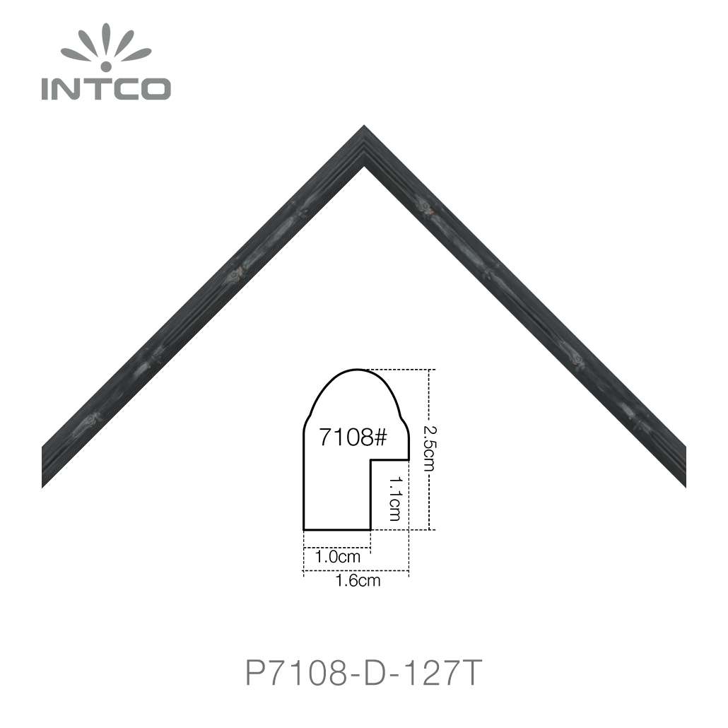 black unfinished picture frame moulding