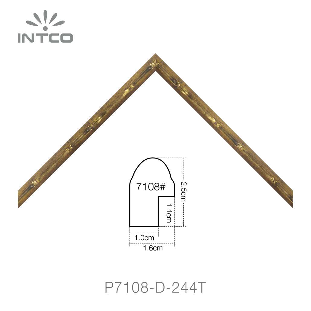 gold unfinished picture frame moulding