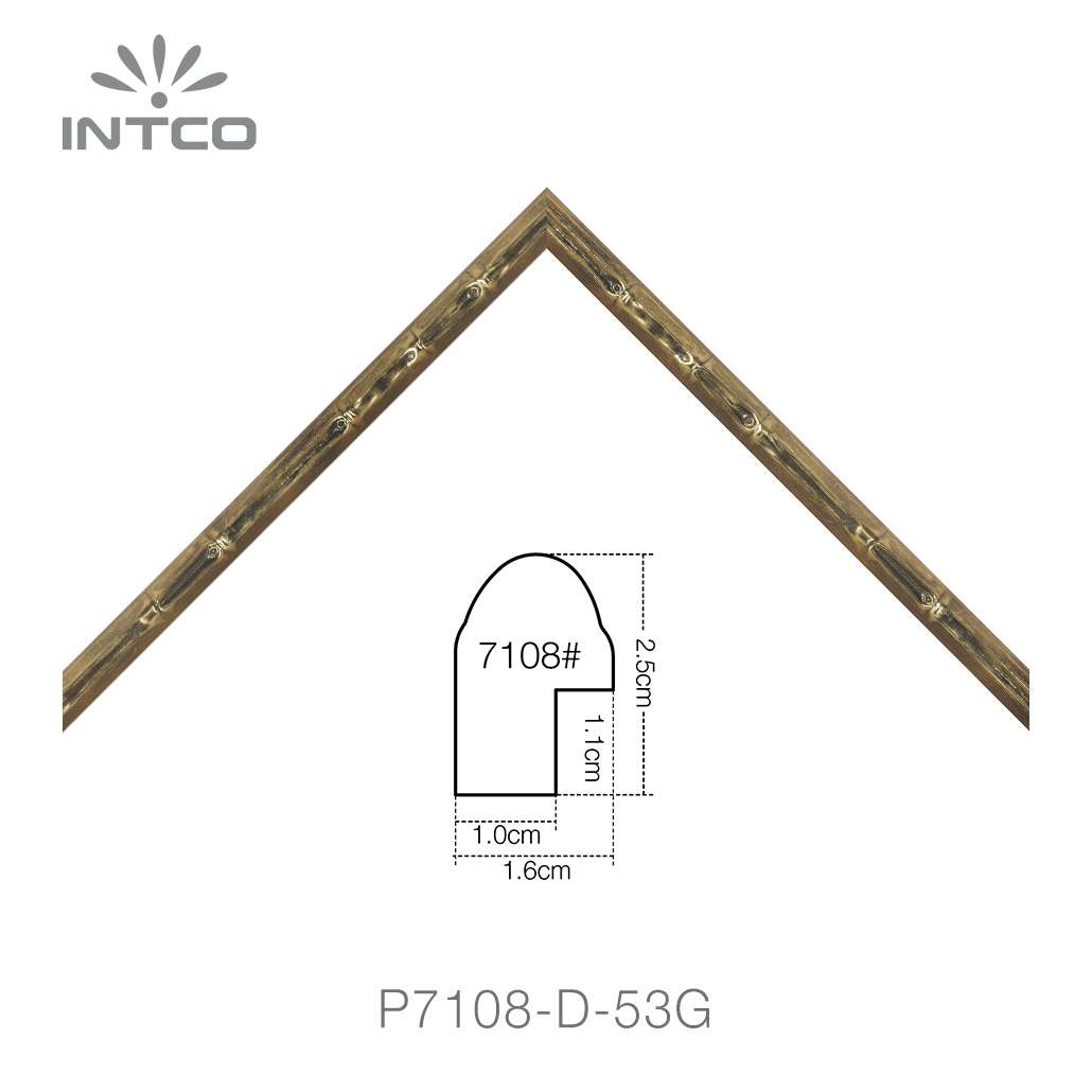 gold unfinished picture frame moulding
