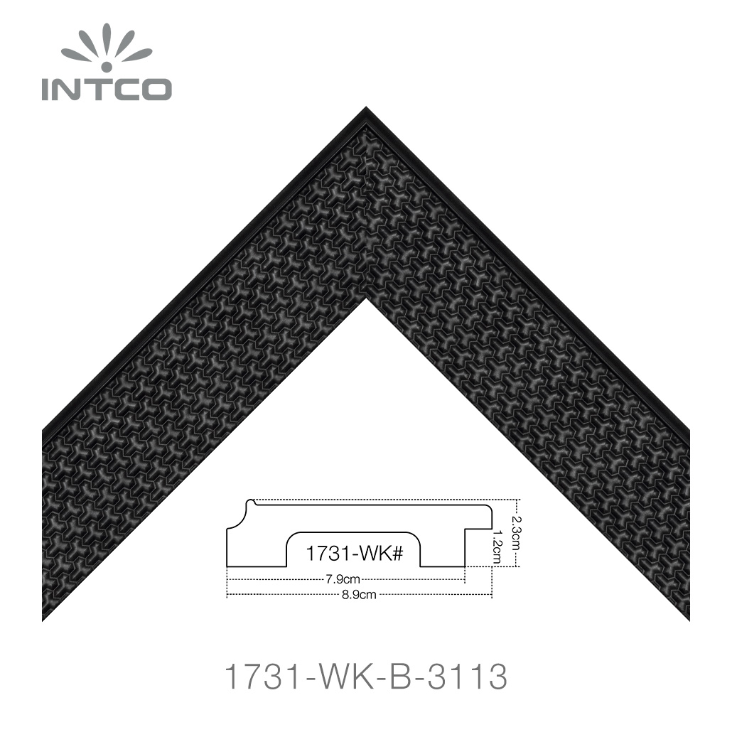 black unfinished classic picture frame moulding