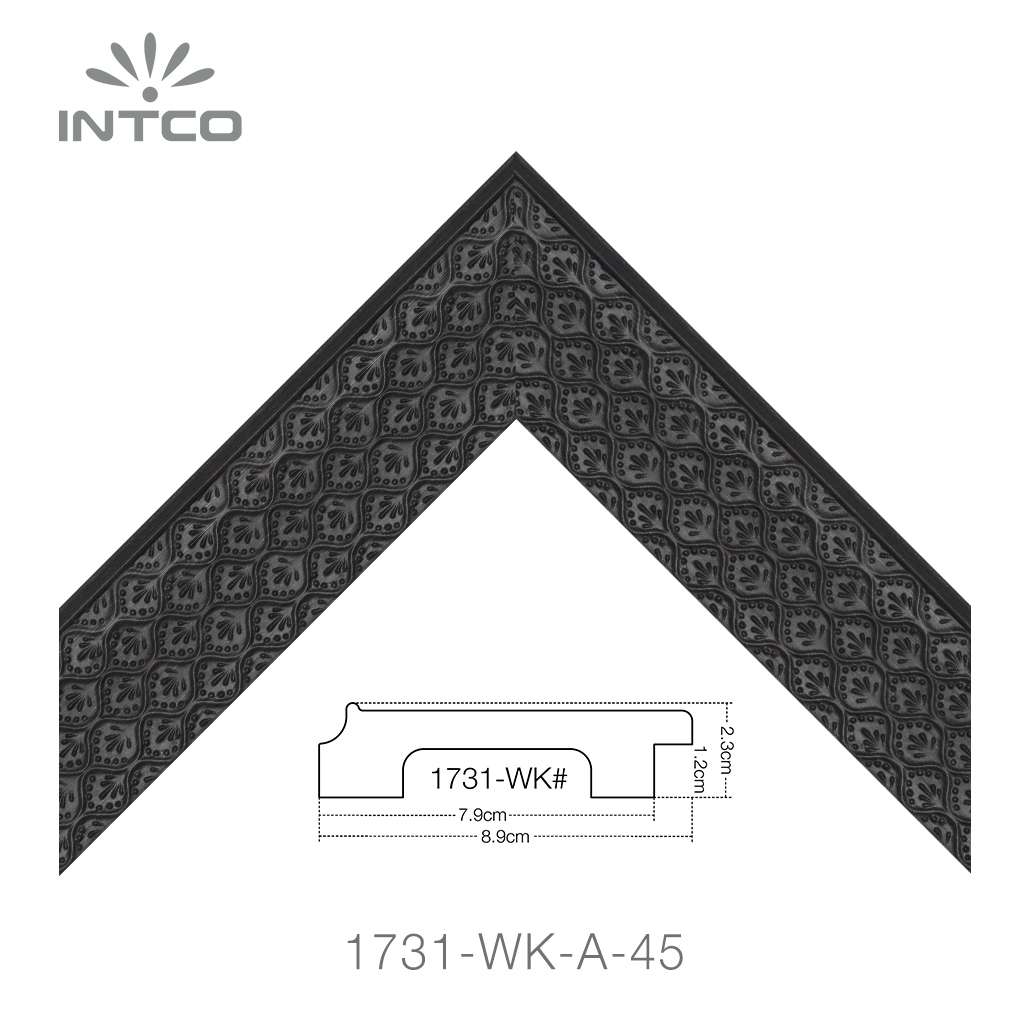 black unfinished classic picture frame moulding
