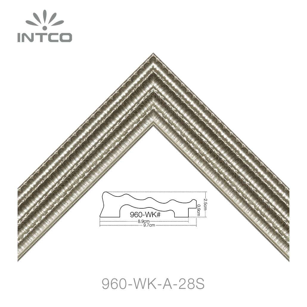 silver unfinished picture frame moulding