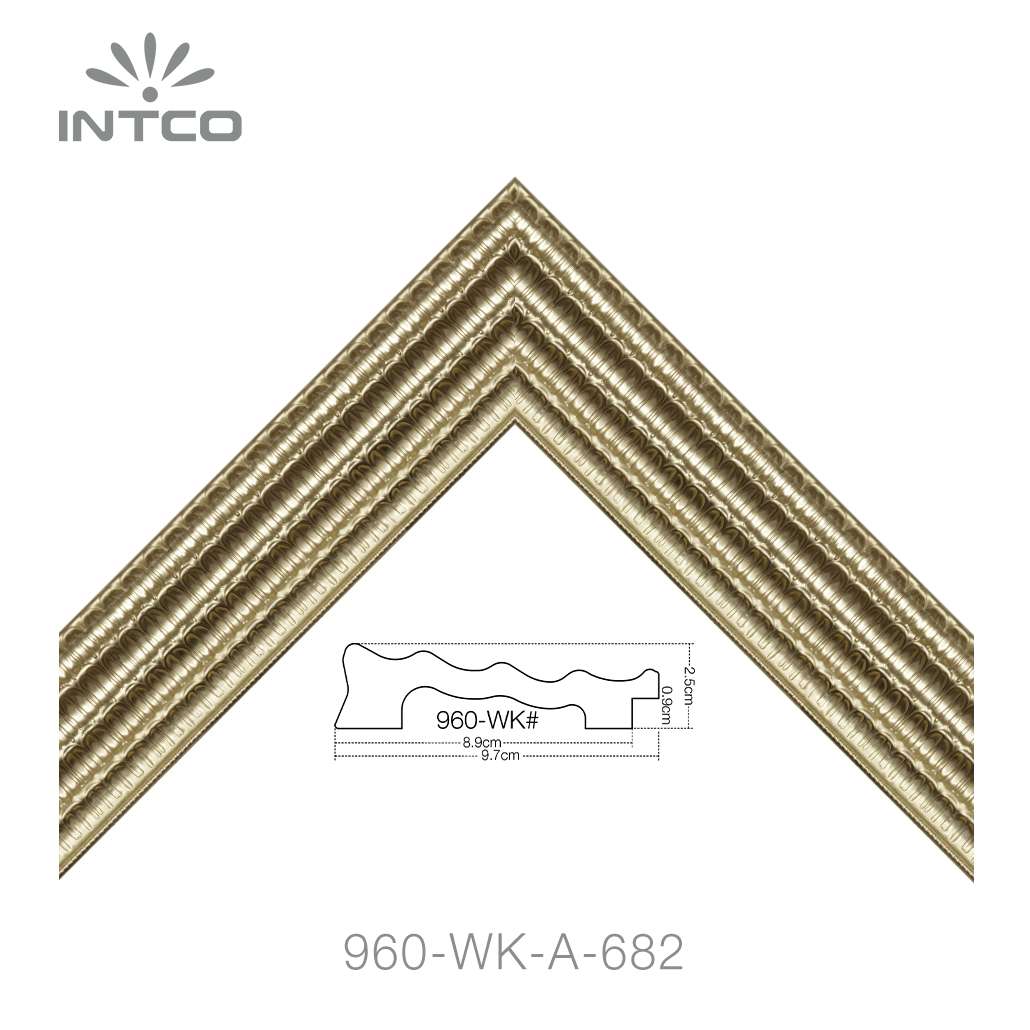 gold unfinished picture frame moulding