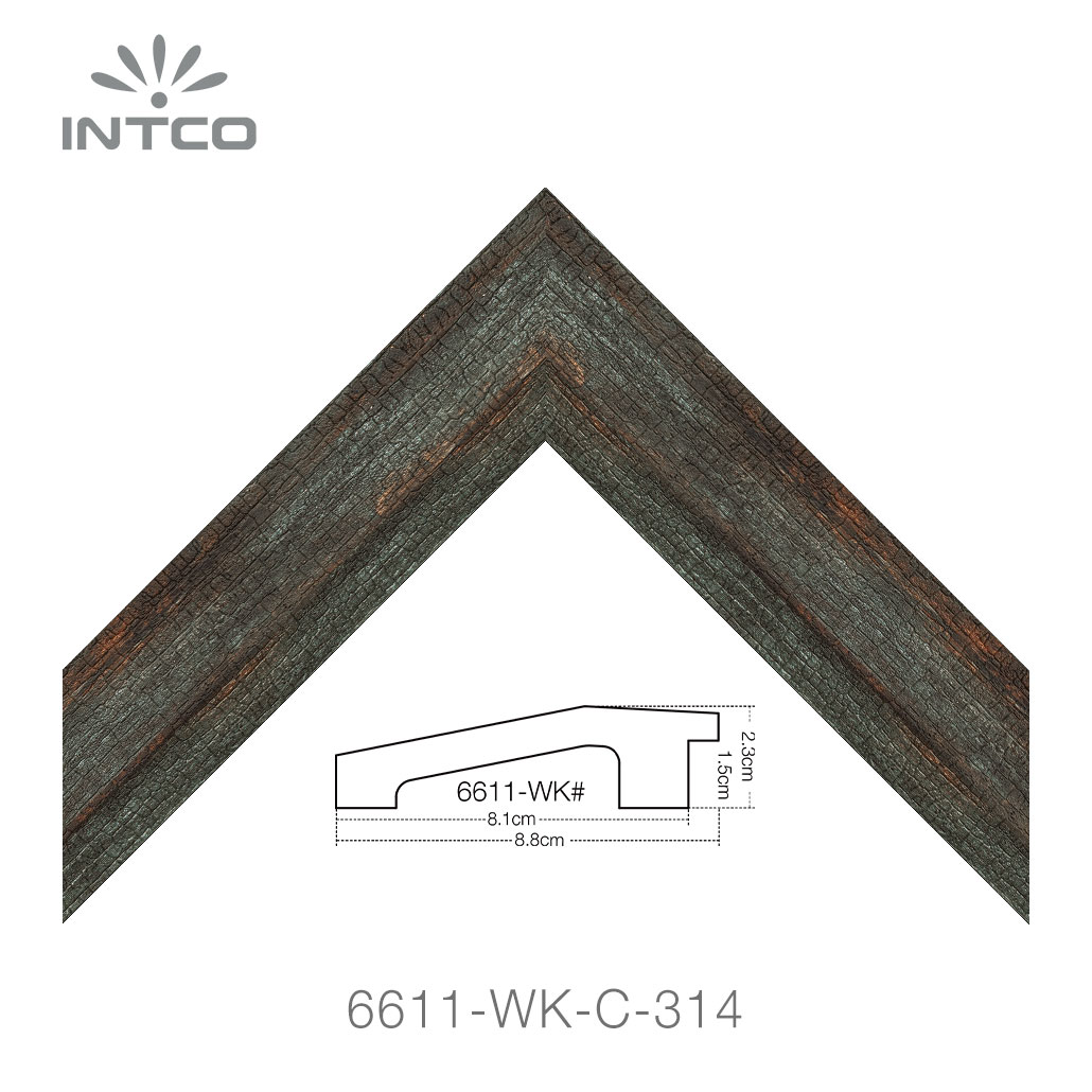 rustic unfinished picture frame moulding