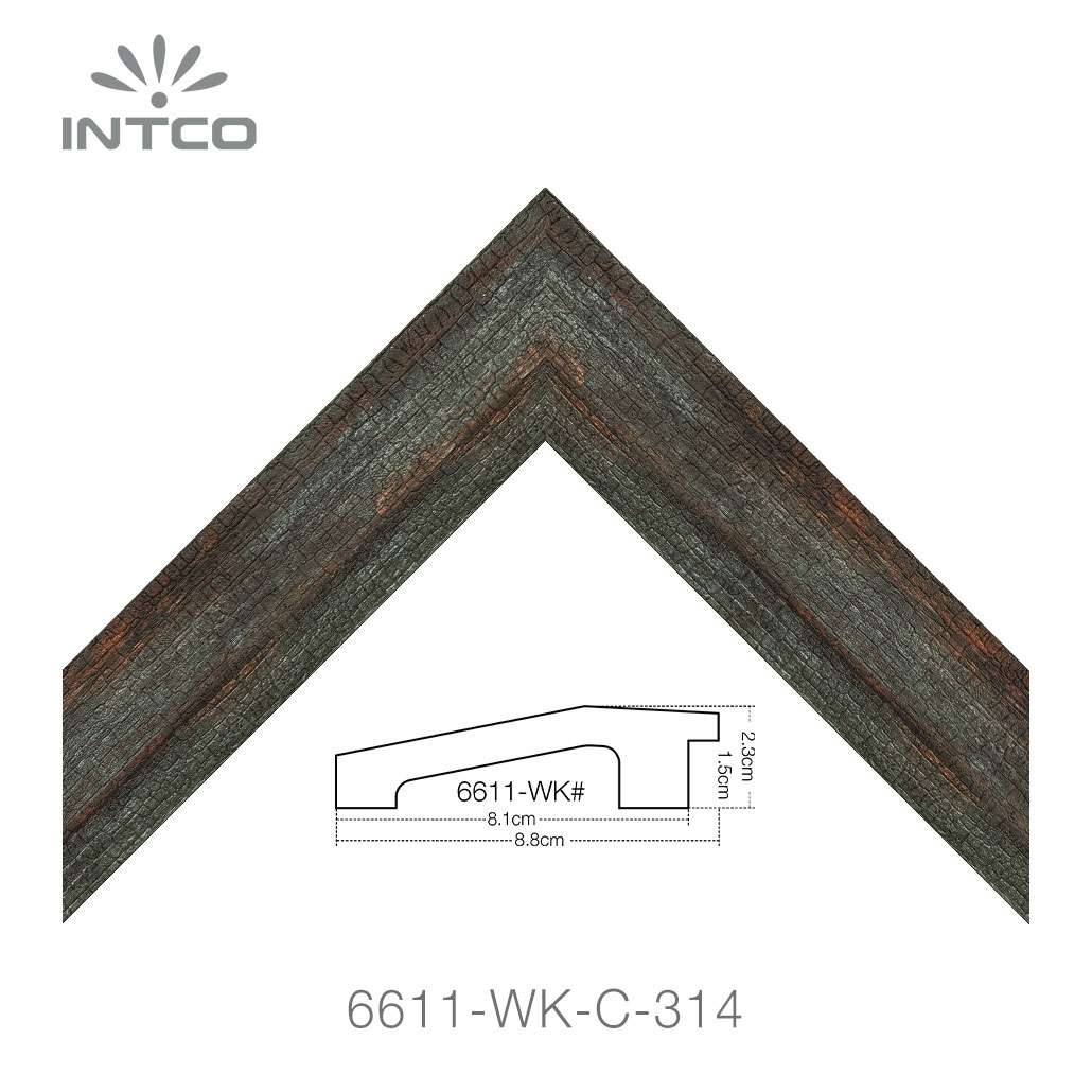 rustic unfinished picture frame moulding