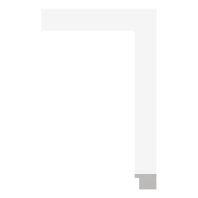 013-W1 — 3.07cm Weiß PS Bilderrahmenleiste