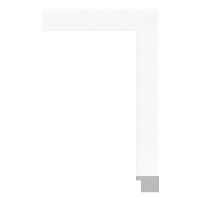013-W1T — 3.07cm Weiß PS Bilderrahmenleiste