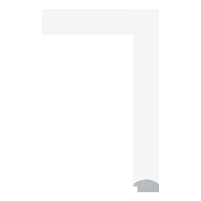 037-W1 — 4.13cm Weiß PS Bilderrahmenleiste