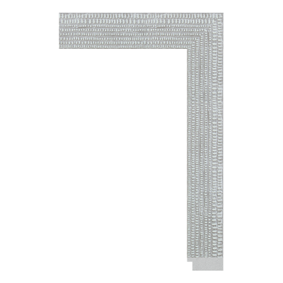 1014-YD-464 — 4.06cm Silber PS Bilderrahmenleiste