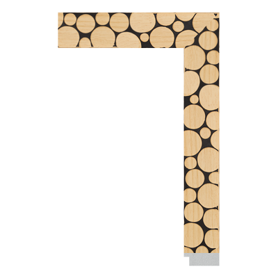 1014-YE-240 — 4.06cm Natur PS Bilderrahmenleiste