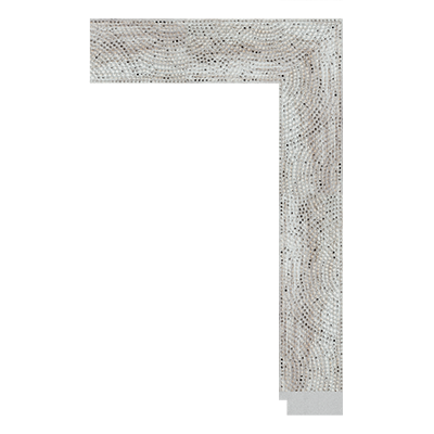 1445-ZQ-500 — 5.1cm Weiß PS Bilderrahmenleiste