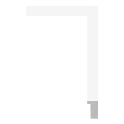 149-W1 — 2cm Weiß PS Bilderrahmenleiste