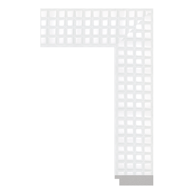155-II-W1 — 7.45cm Weiß PS Bilderrahmenleiste