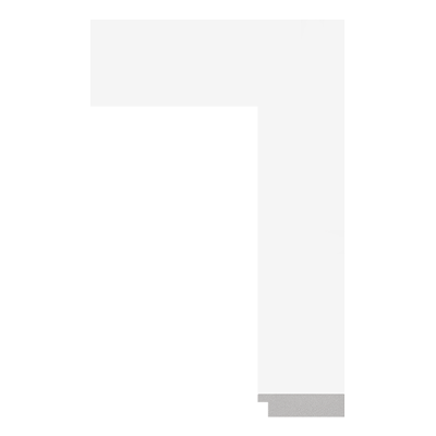 155-W1 — 7.45cm Weiß PS Bilderrahmenleiste