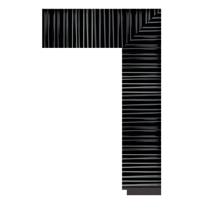 1862-YG-868 — 7.5cm Schwarz PS Bilderrahmenleiste
