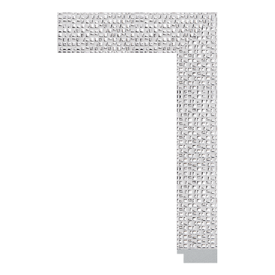 243-AD-019 — 4.56cm Silber PS Bilderrahmenleiste