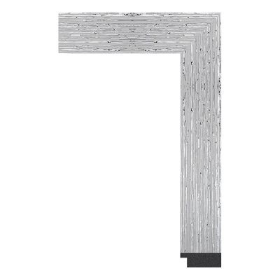243-Y-019 — 4.56cm Silber PS Bilderrahmenleiste