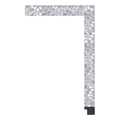 275-ZN-1809 — 2cm Silber PS Bilderrahmenleiste