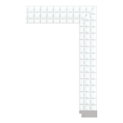316-III-W1 — 4.82cm Weiß PS Bilderrahmenleiste
