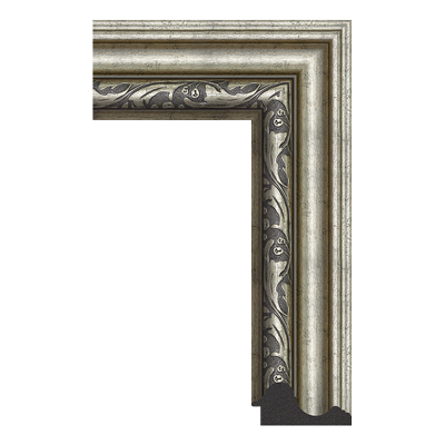 322-A257 — 9.9cm Silber PS Bilderrahmenleiste