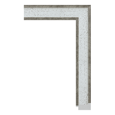 4114-C-40 — 3.8cm Silber PS Bilderrahmenleiste