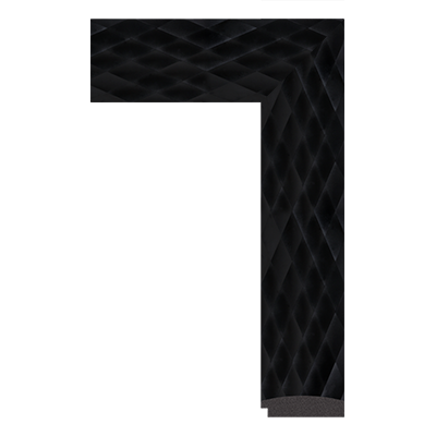 4327-E-06 — 7.6cm Noir PS Baguette d'Encadrement