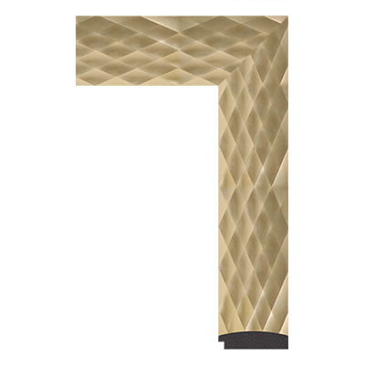 4327-E-1213 — 7.6cm Gold PS Bilderrahmenleiste