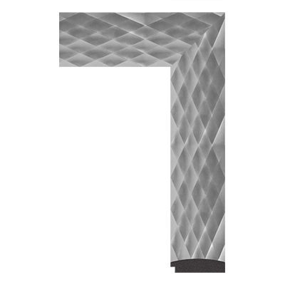 4327-E-1809 — 7.6cm Argenté PS Baguette d'Encadrement