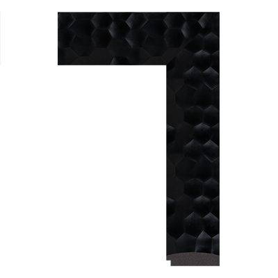 4327-F-06 — 7.6cm Noir PS Baguette d'Encadrement