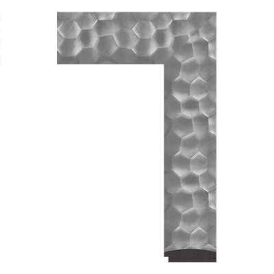 4327-F-1809 — 7.6cm Silber PS Bilderrahmenleiste