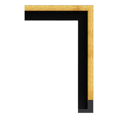 454-02M — 4.44cm Gold PS Bilderrahmenleiste