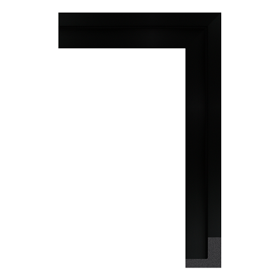 454-06 — 4.44cm Schwarz PS Bilderrahmenleiste