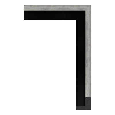 454-A104S — 4.44cm Silber PS Bilderrahmenleiste