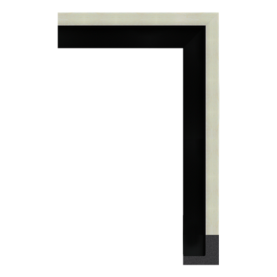 454-S126A — 4.44cm Schwarz PS Bilderrahmenleiste