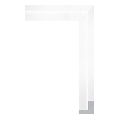 454-W1 — 4.44cm Weiß PS Bilderrahmenleiste