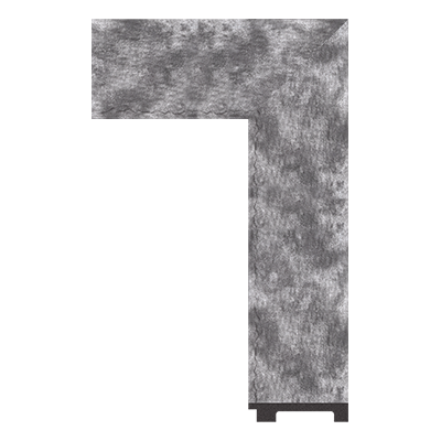 469-WK-YK-082 — 10.16cm Silber PS Bilderrahmenleiste
