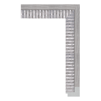 4826-C-5124 — 4.4cm Silber PS Bilderrahmenleiste