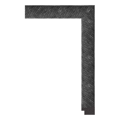 5549-C-3113 — 3.3cm Schwarz PS Bilderrahmenleiste