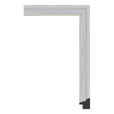 6180-1809 — 2.71cm Prateado PS Moldura para Quadro