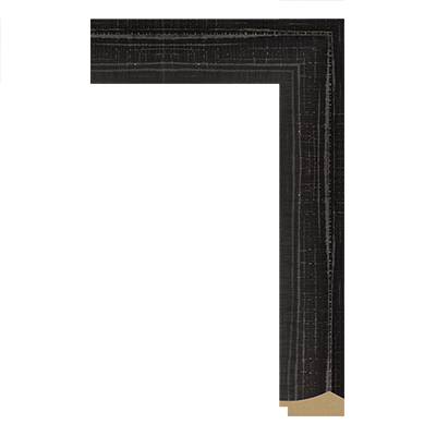6403-A-6183 — 5.1cm Schwarz PS Bilderrahmenleiste