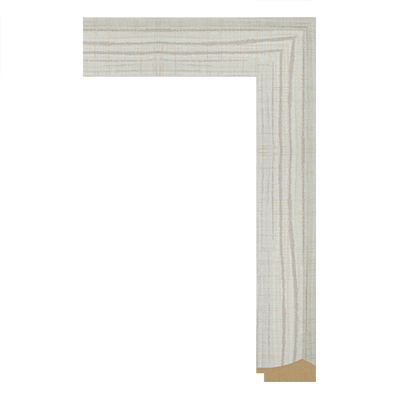 6403-A-9183 — 5.1cm Weiß PS Bilderrahmenleiste
