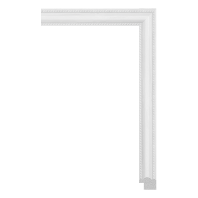6427-A-502P — 1.9cm Weiß PS Bilderrahmenleiste